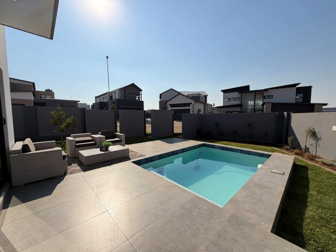 Brand-new modern TURNKEY PROPERTY AVAILABLE, on a corner stand  in Fountain Brook Estate.
