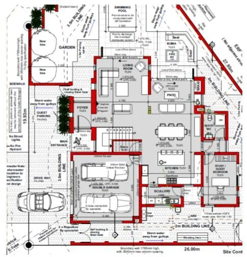 Brand-new modern BUILDING PACKAGE AVAILABLE, on a corner stand  in Fountain Brook Estate.