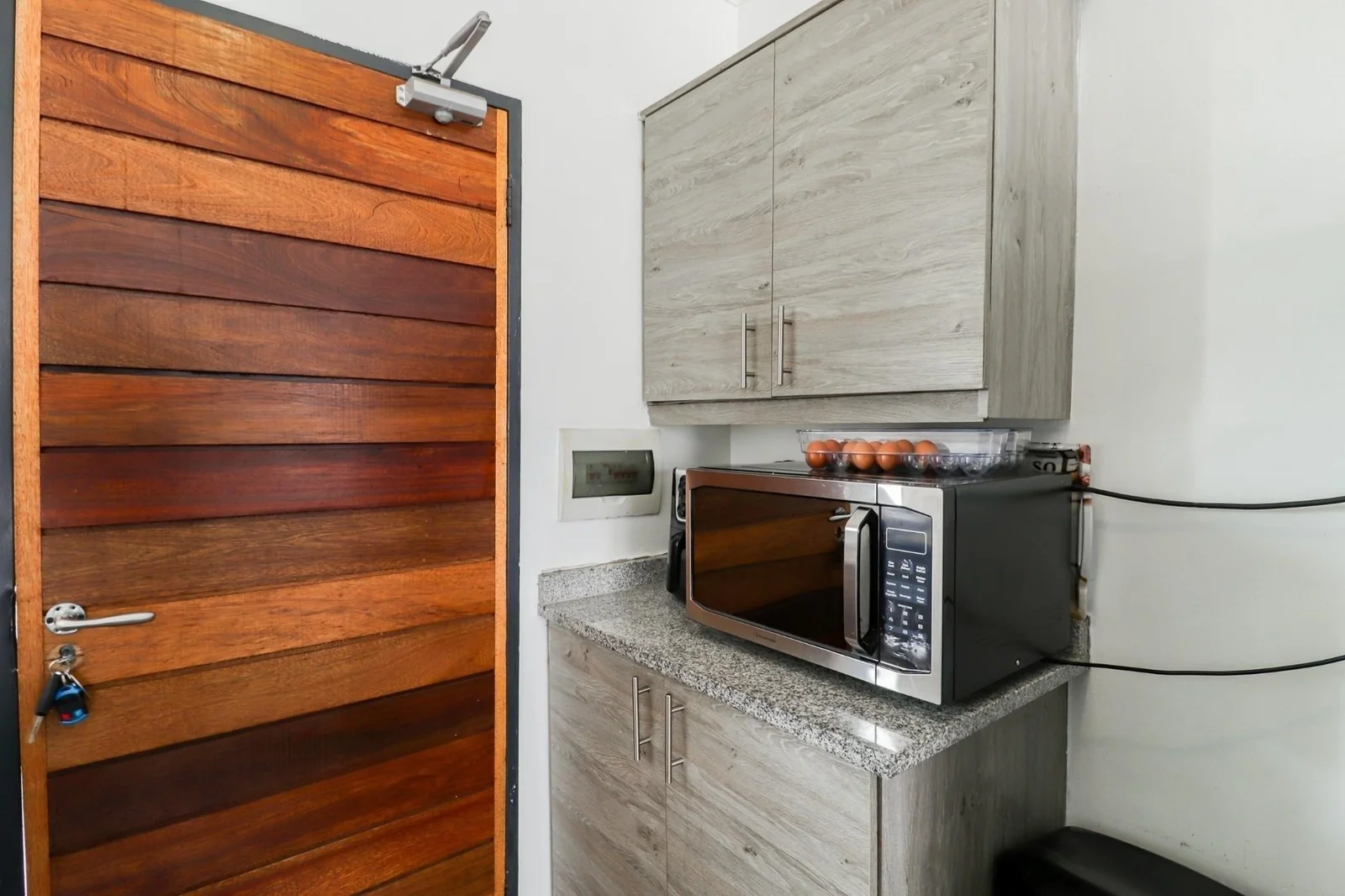 A charming 43-square-meter first-floor apartment, located in the heart of Noordwyk, Midrand,