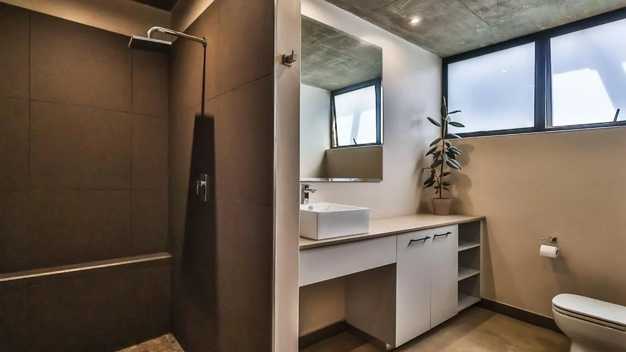 A STRIKING INDUSTRIAL-MODERN HOME WITH A PRIME MIDSTREAM RIDGE LOCATION, MOMENTS FROM AN  ACCESS GATE