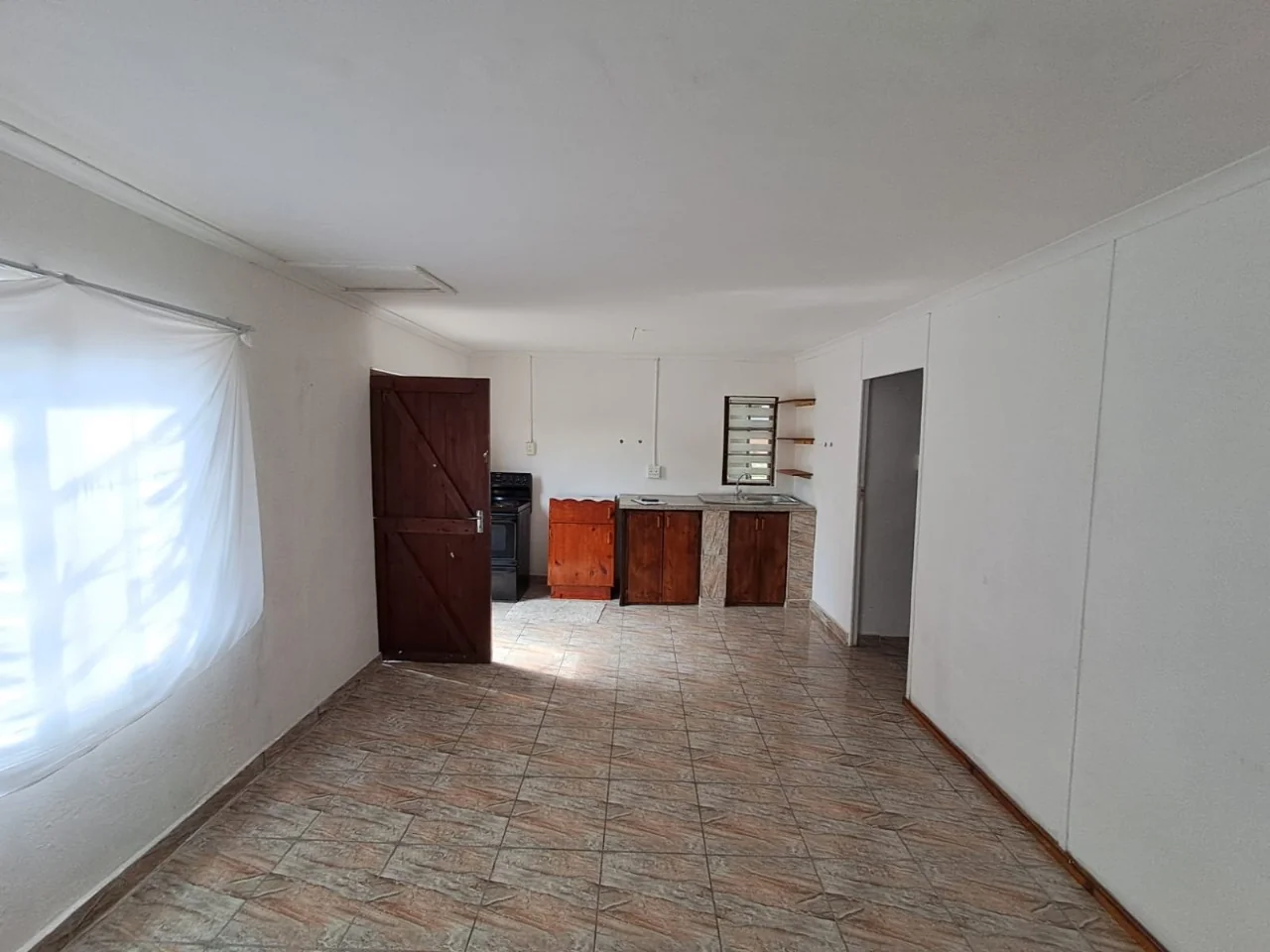 Thatched roof and warm wood interior