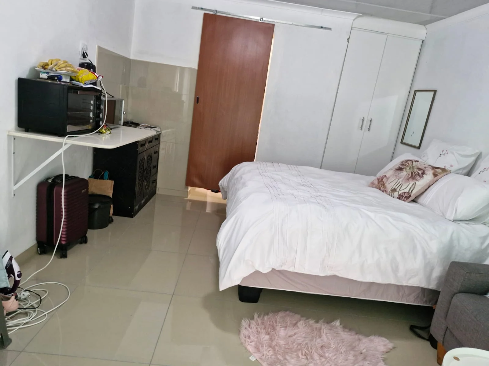 Thatched roof and warm wood interior