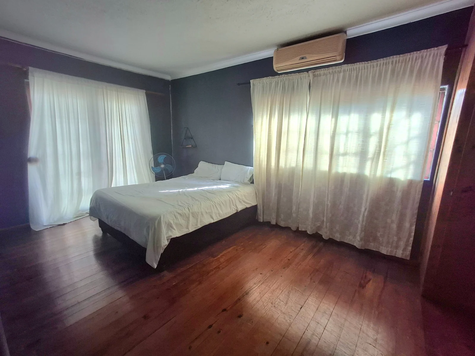 Thatched roof and warm wood interior