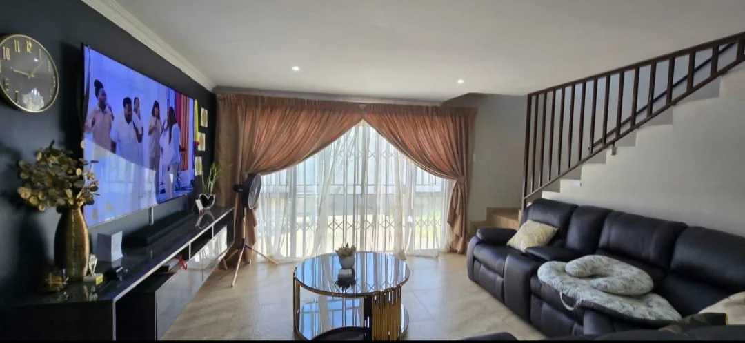 4 Bedroom, 3 bath, 2 shower & 4 toilets, double garage with access to private garden in secure, upmarket complex.  Available immediately!