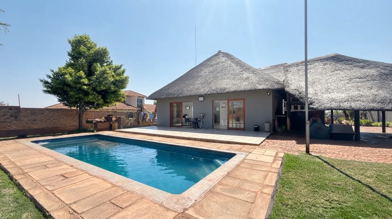 Spacious 3 Bedroom Thatch Home on a Generous Corner Stand